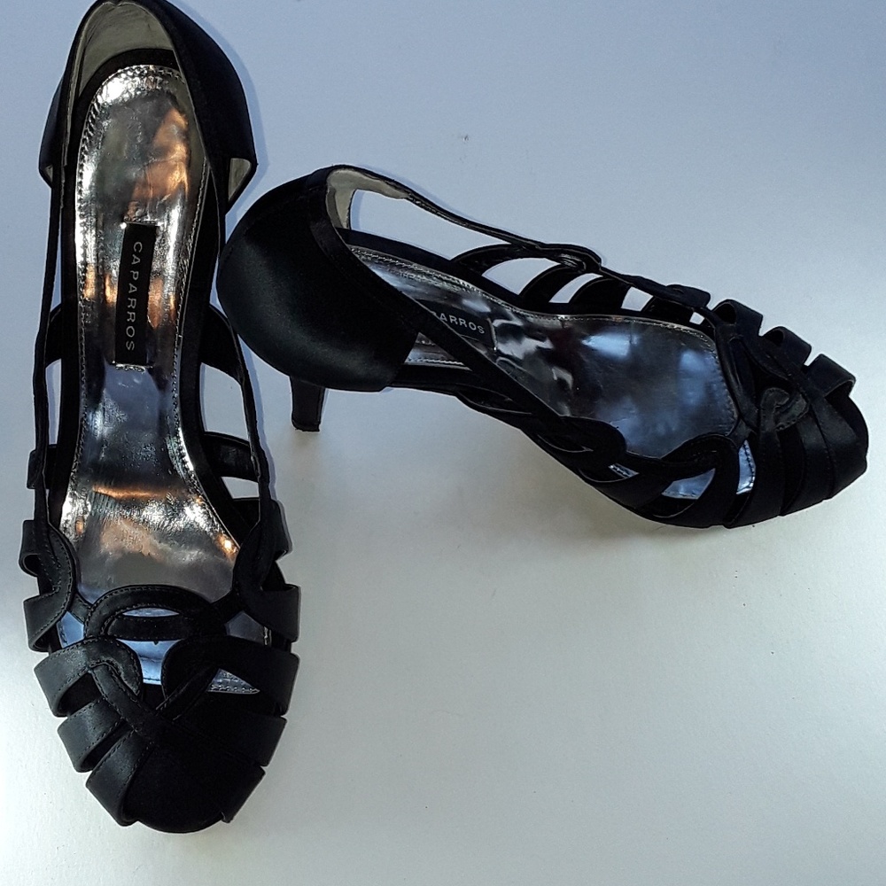 Satin Black Heels